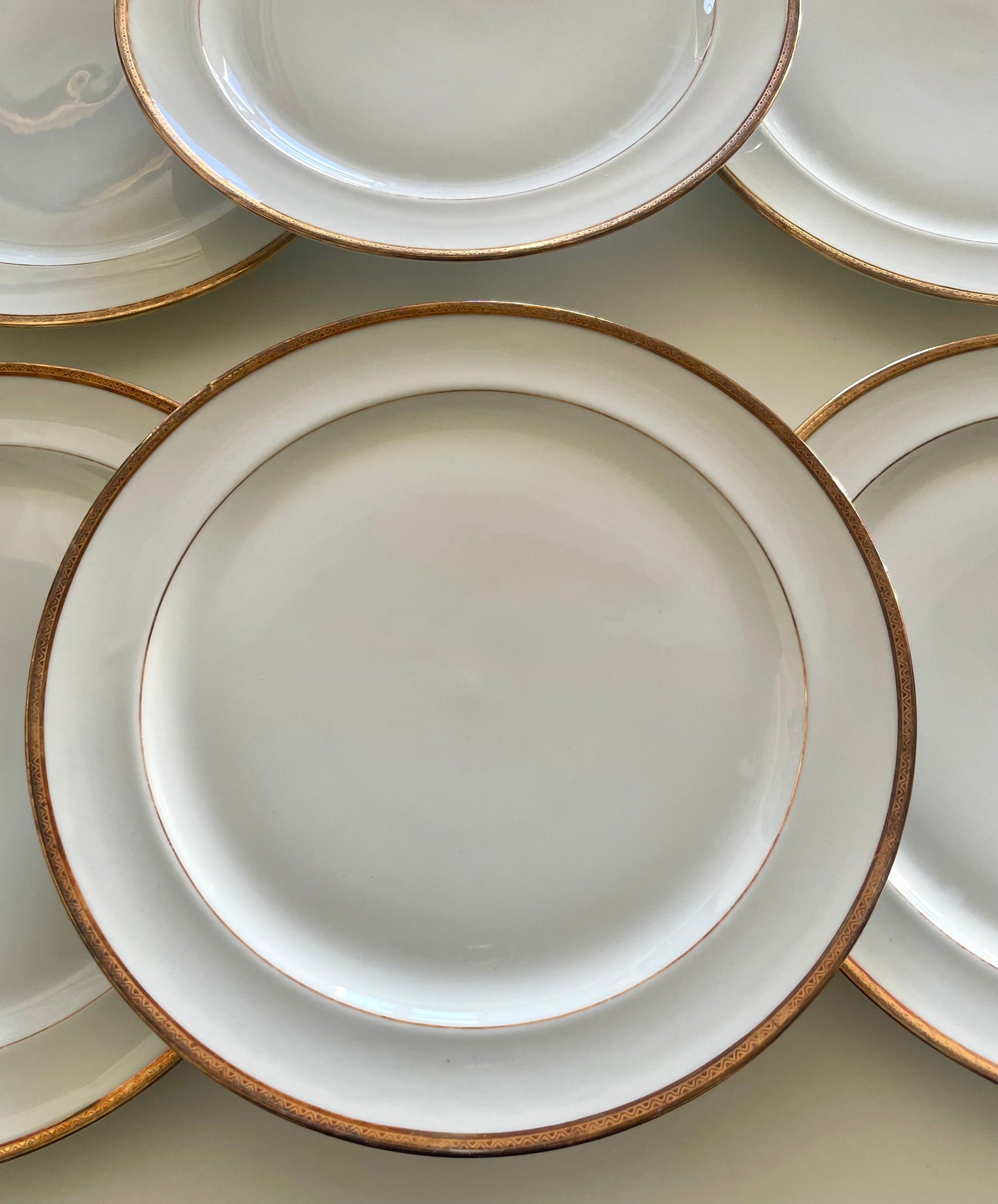 6 assiettes plates en porcelaine de Limoges Raynaud