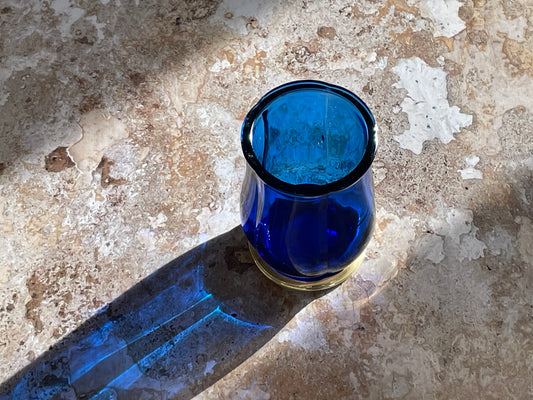 Cobalt blue tealight holder