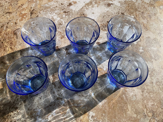 6 verres Duralex marine