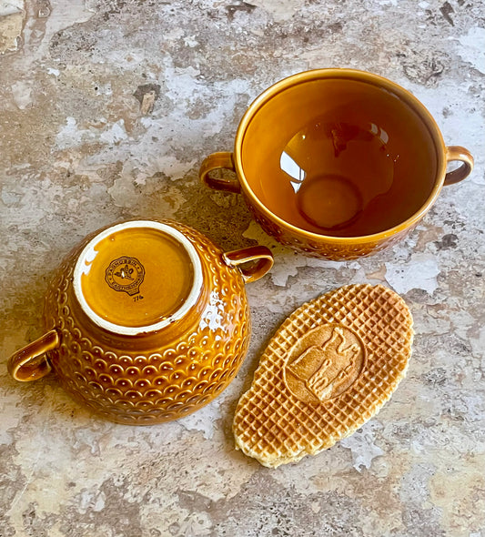 Two double-handled Italian earthenware bowls