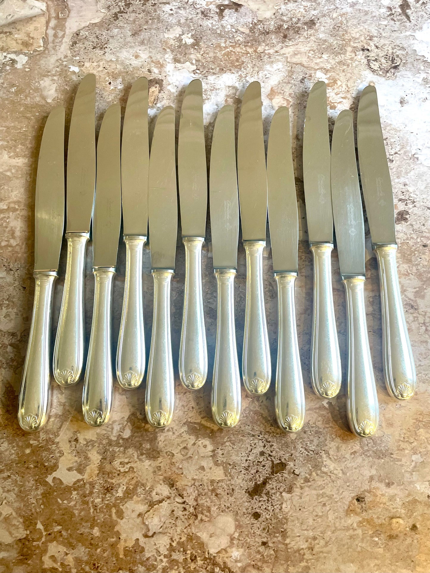 Christofle "Marot" 37-piece silver-plated service.