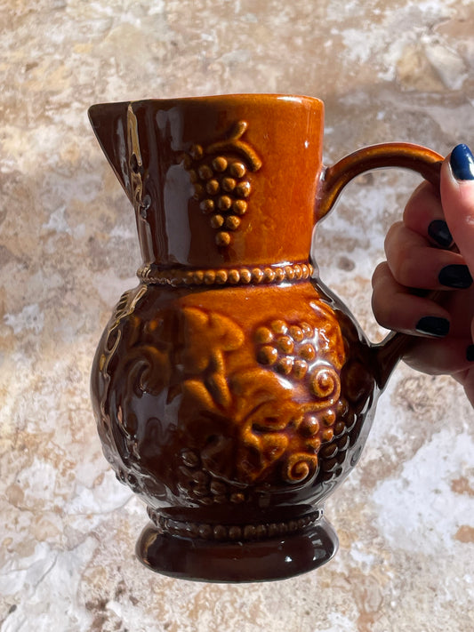 Vintage brown pitcher/carafe