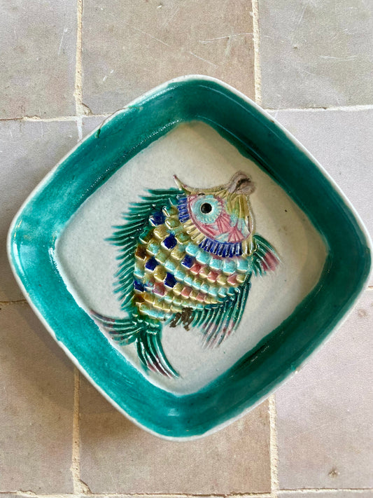 Vide-poche carré motif poisson